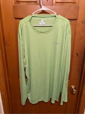 Columbia Light Green Long-Sleeve Performance Shirt